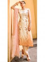 Pure Viscose Peach Casual Wear Printed Salwar Suit